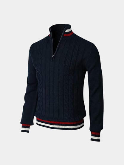 Men’s Knit Sweater – Essential Half Zip Casual Everyday Knitwear