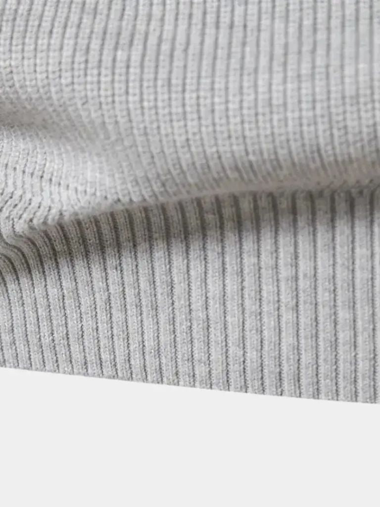 Men’s Knit Sweater – Elegant Quarter Zip Casual Everyday Knitwear